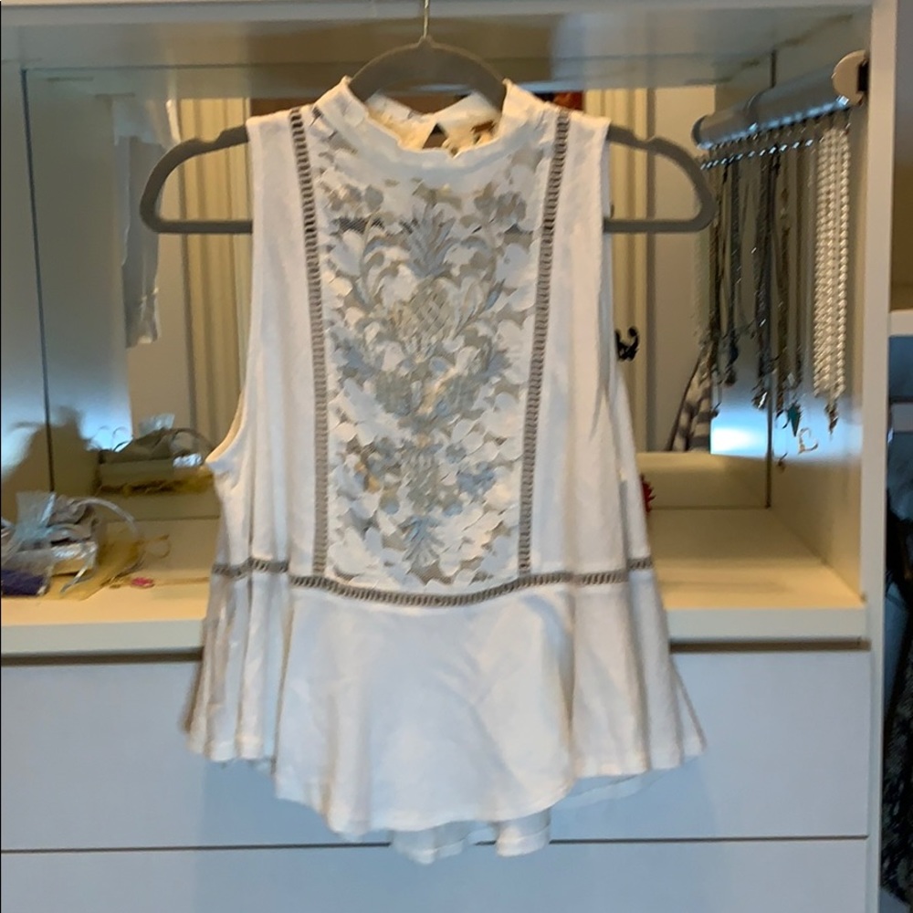 Free People Flora Peplum shirt